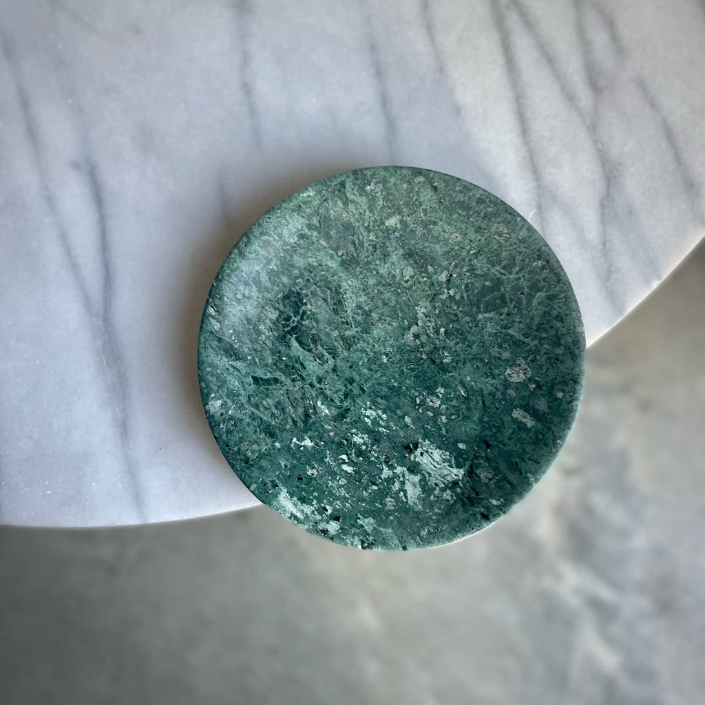 Minimal Marble Bowl | Como Forest Green