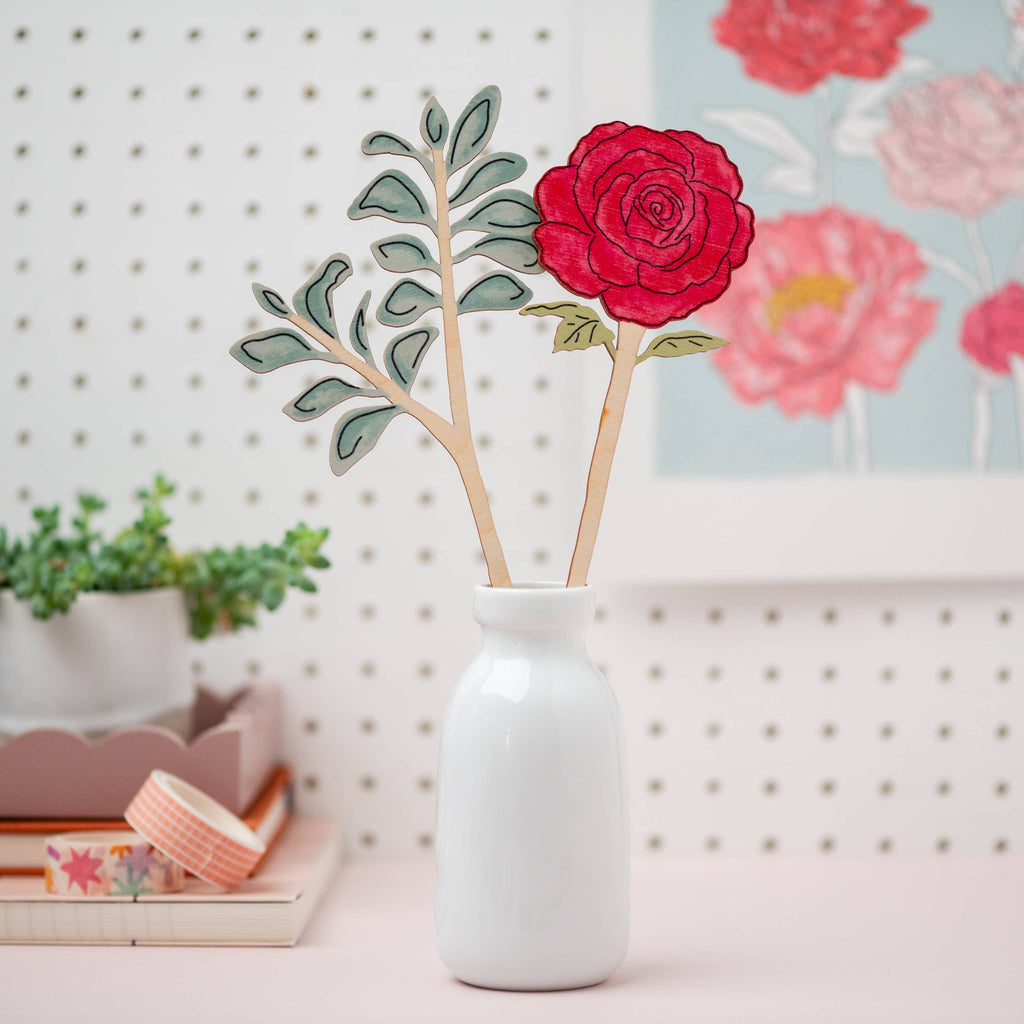Floral Wooden Decoration |  June Rose