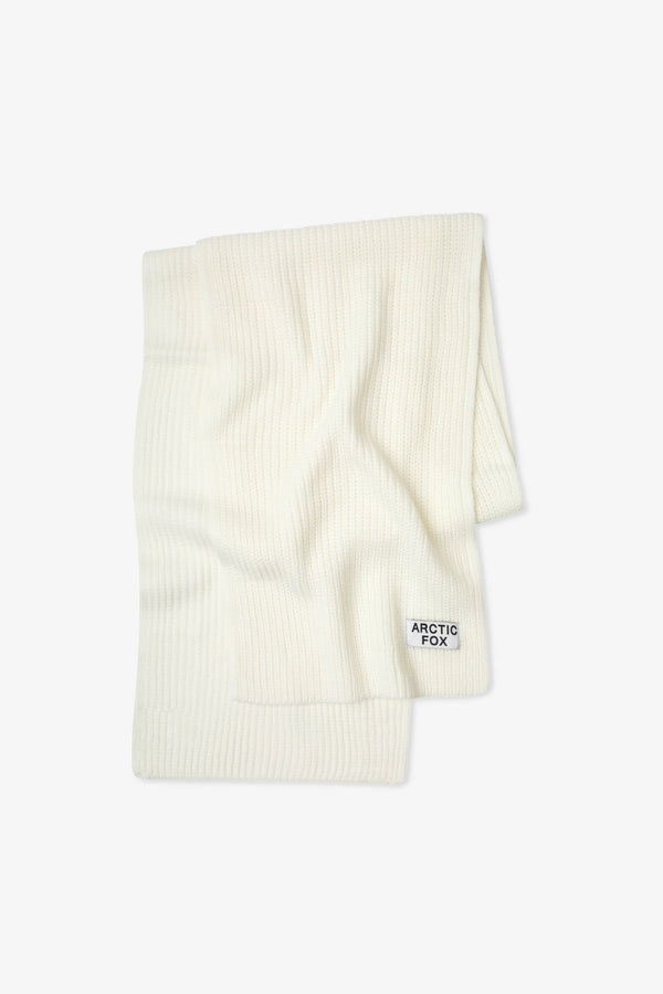 Recycled Knit Scarf | Winter White