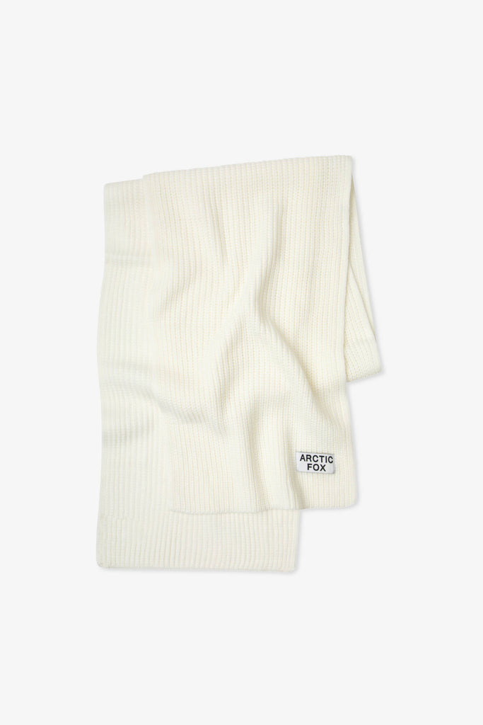 Recycled Knit Scarf | Winter White