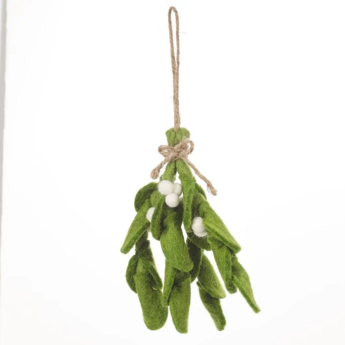Natural Felt Decoration | Mistletoe