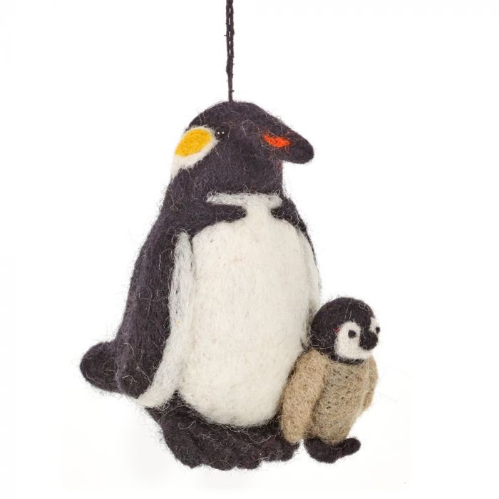 Natural Felt Decoration | Penguins - NØRDEN