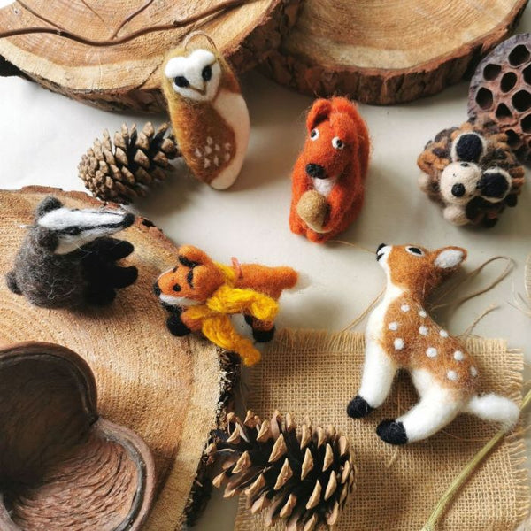 Natural Felt Decoration | Owl