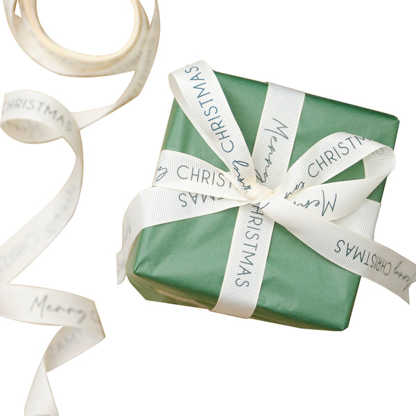 Christmas Gift Ribbon | Cream Cotton - NØRDEN