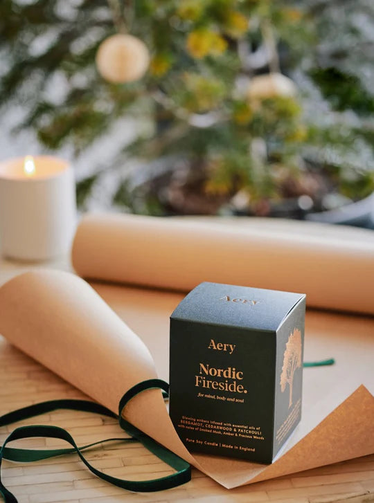 Ceramic Scented Candle | Nordic Fireside