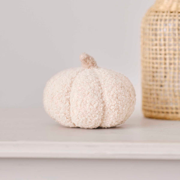 Pumpkin Boucle Cushion | Cream Small