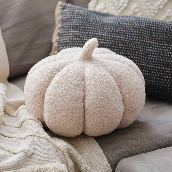 Pumpkin Boucle Cushion | Beige Large
