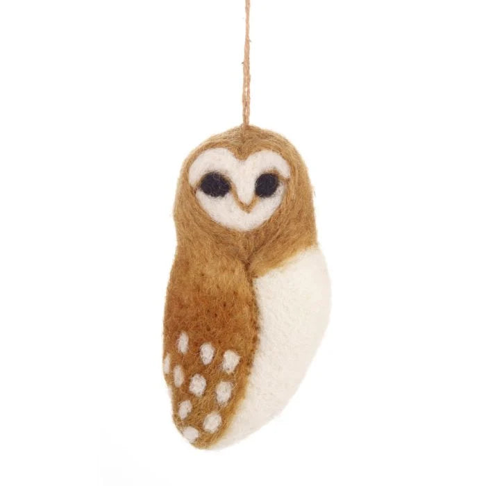 Natural Felt Decoration | Owl