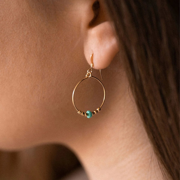 Crystal Hoop Earrings | Turquoise - NØRDEN