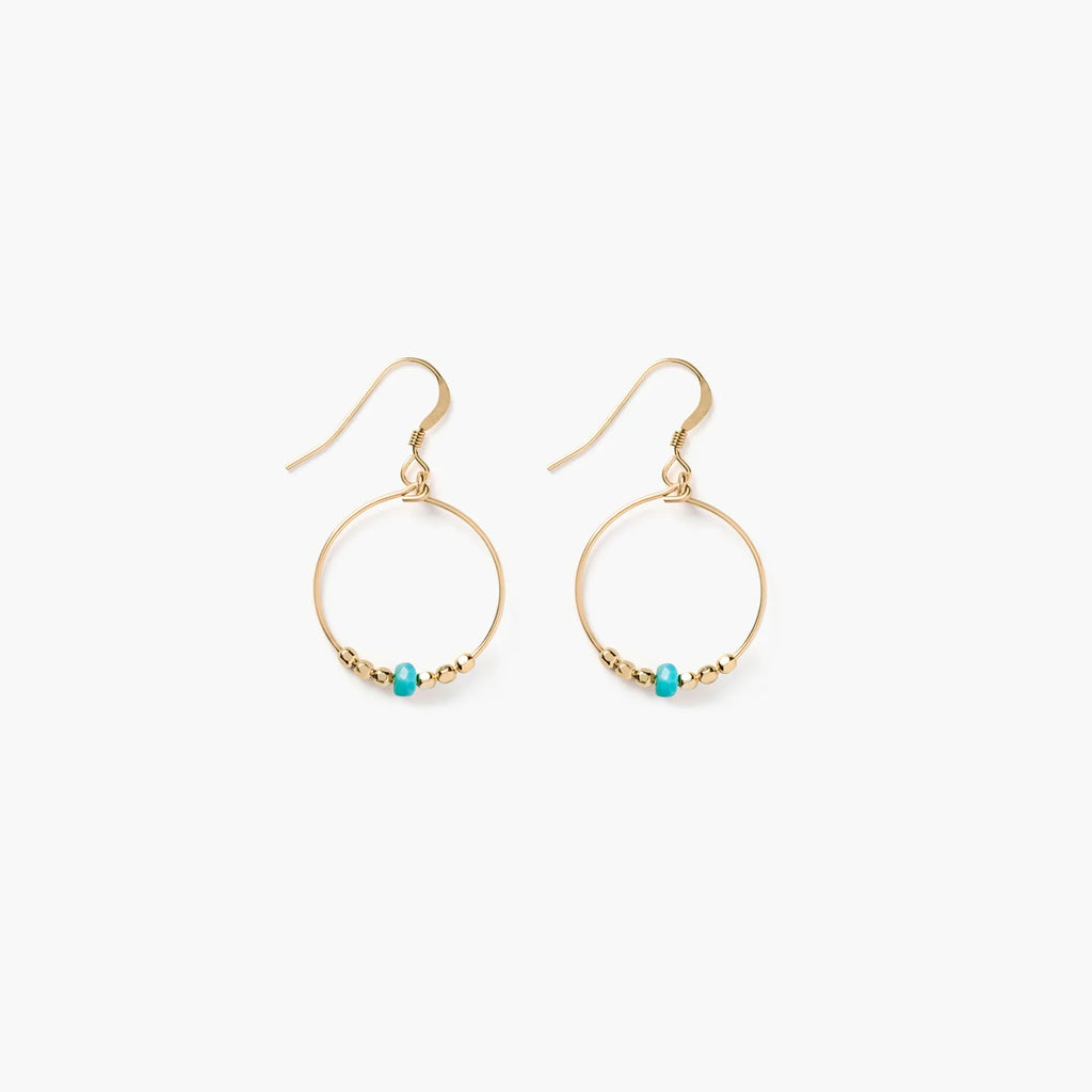 Crystal Hoop Earrings | Turquoise - NØRDEN