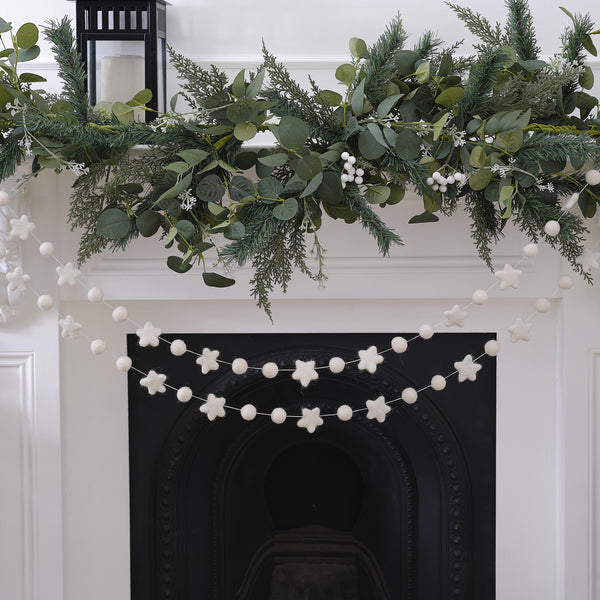 Christmas Felt Garland | Star + Bead