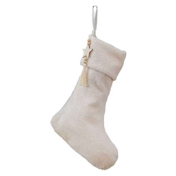 Christmas Festive Stocking | Cream Boucle - NØRDEN