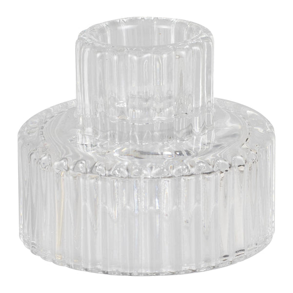 Luxury Glass Candleholder | Ribbed