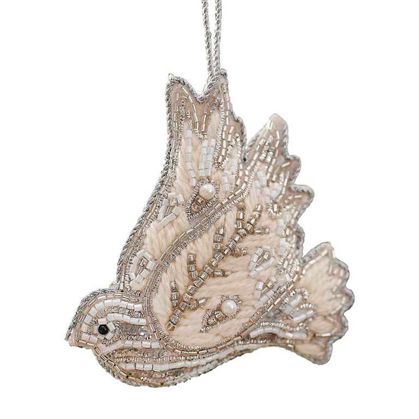 Embroidered Christmas Decoration | Turtle Dove - NØRDEN