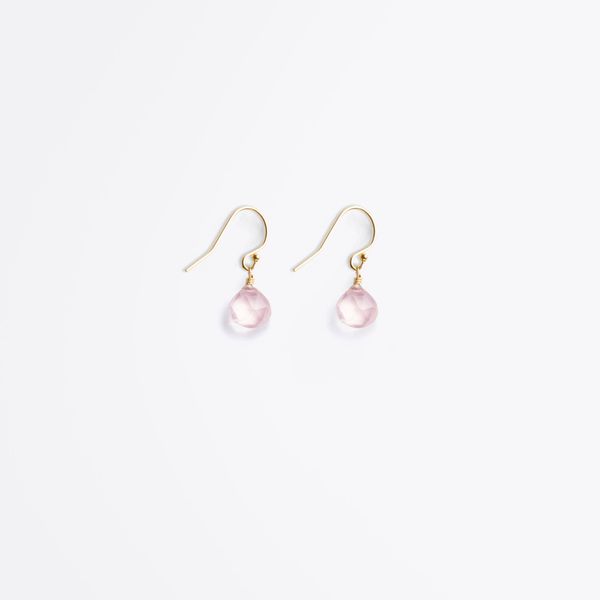 Crystal Drop Earrings | Rose Quartz - NØRDEN
