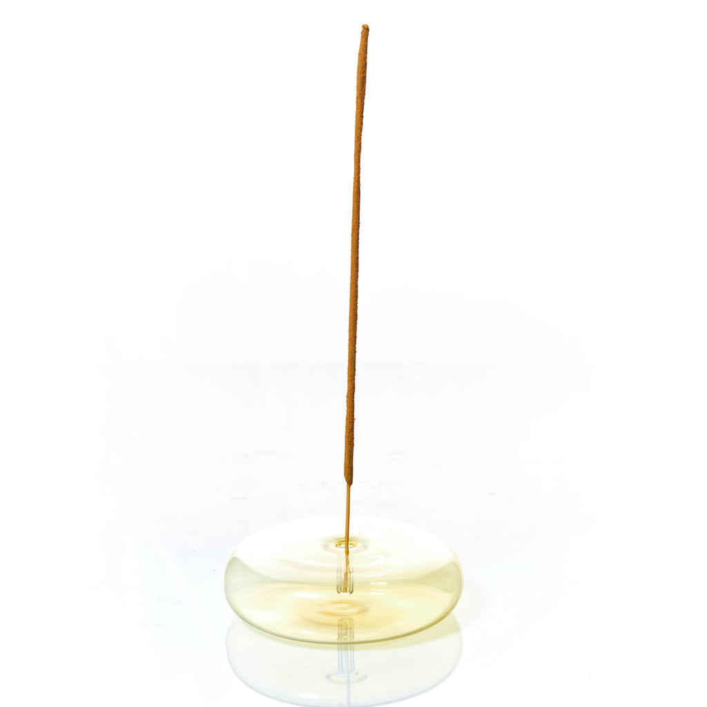 Glass Incense Holder | Yellow Dimple - NØRDEN
