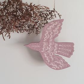 Bird Screenprint Decoration | Blush Pink Blackbird - NØRDEN