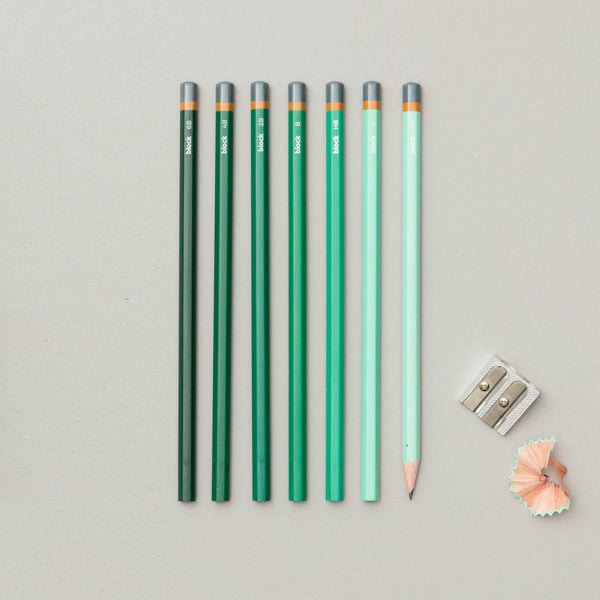 Colourful Sketching Pencils | Green Ombre - NØRDEN