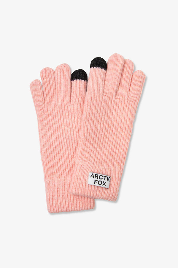 Recycled Knit Gloves | Pastel Pink