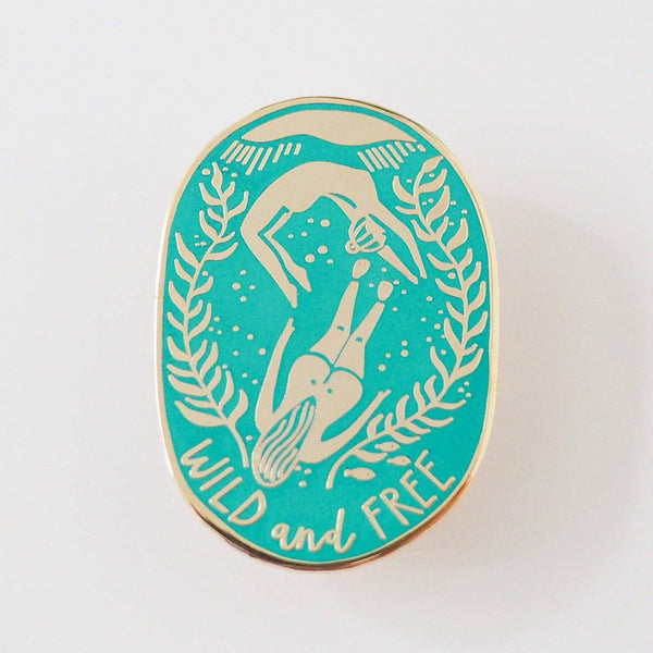 Illustrated Enamel Pin | Wild Swimming - NØRDEN