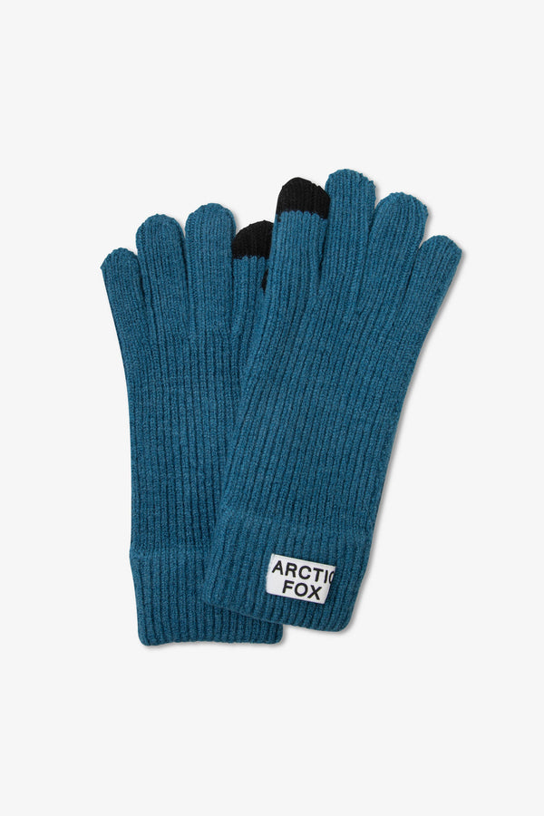 Recycled Knit Gloves | Ocean Blue