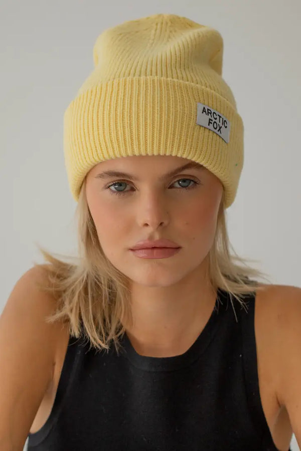 Recycled Beanie Hat | Soft Hay - NØRDEN