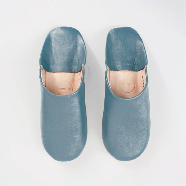 Handmade Babouche Slippers | Sea Blue - NØRDEN