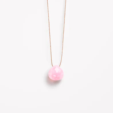 Crystal Minimal Necklace | Pink Opal - NØRDEN