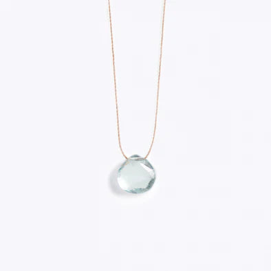 Crystal Minimal Necklace | Aquamarine - NØRDEN