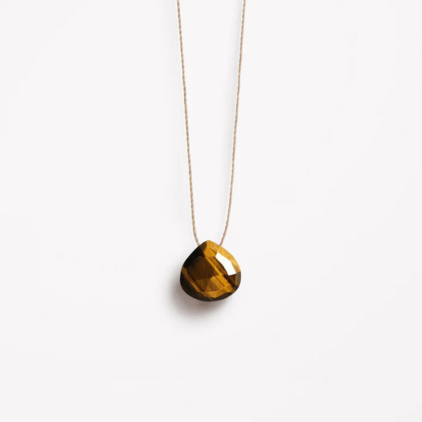 Crystal Minimal Necklace | Tigers Eye - NØRDEN