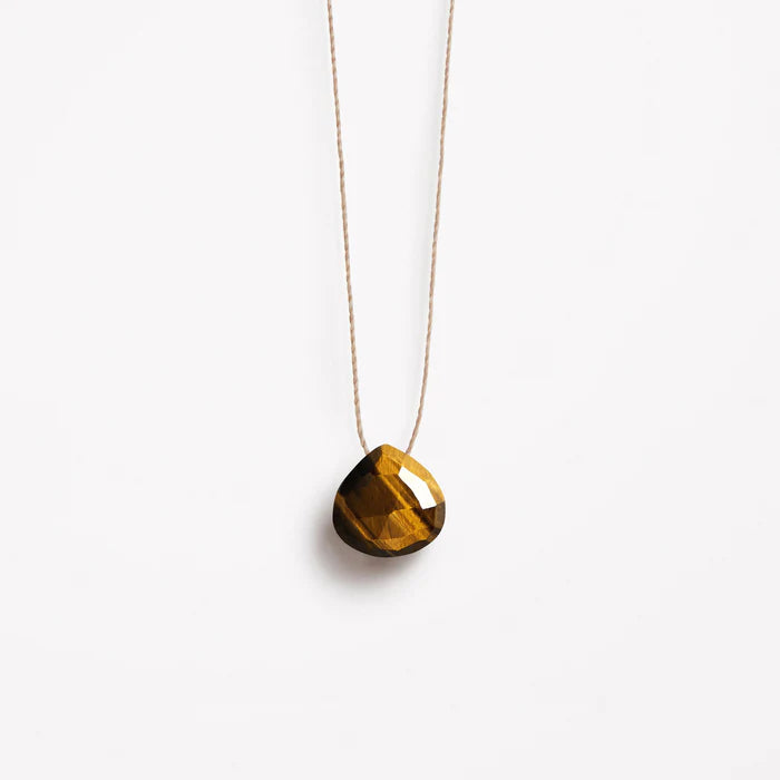 Crystal Minimal Necklace | Tigers Eye - NØRDEN