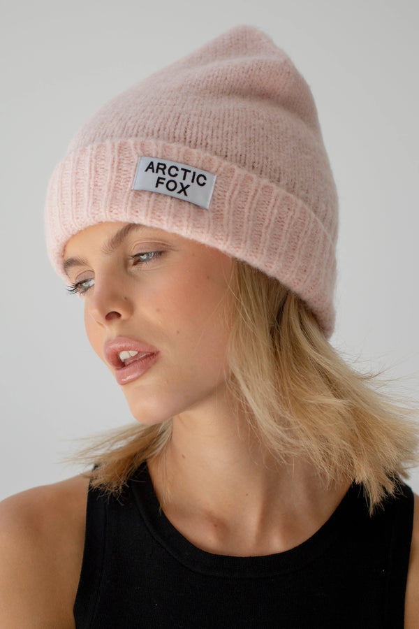 Mohair Beanie Hat | Dusty Pink - NØRDEN