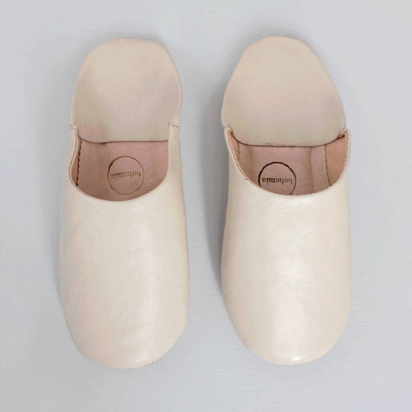 Handmade Babouche Slippers | Pearl White - NØRDEN