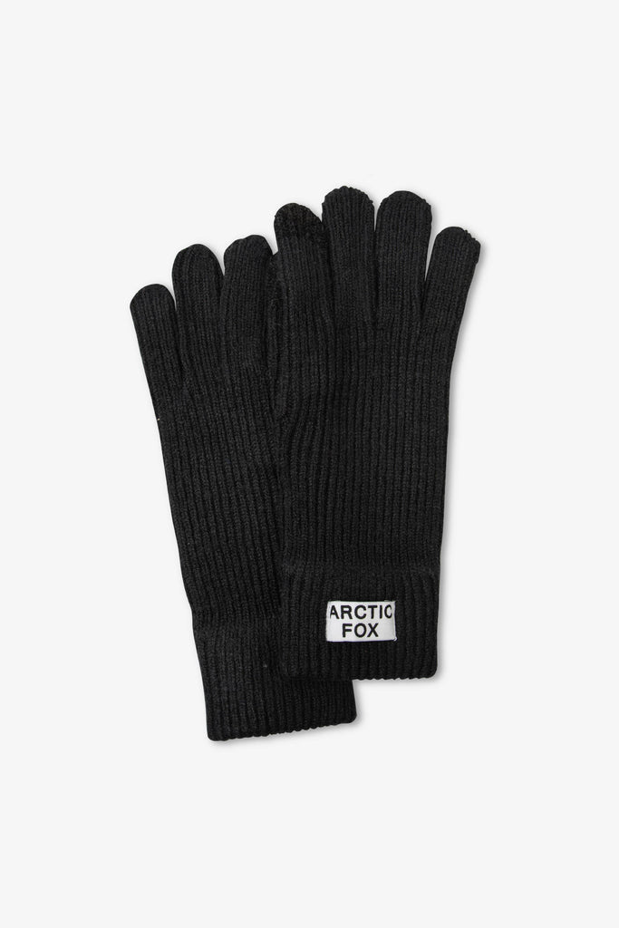 Recycled Knit Gloves | Charcoal Black - NØRDEN