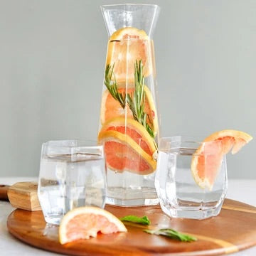 Glass Geometric Carafe | With Lid - NØRDEN