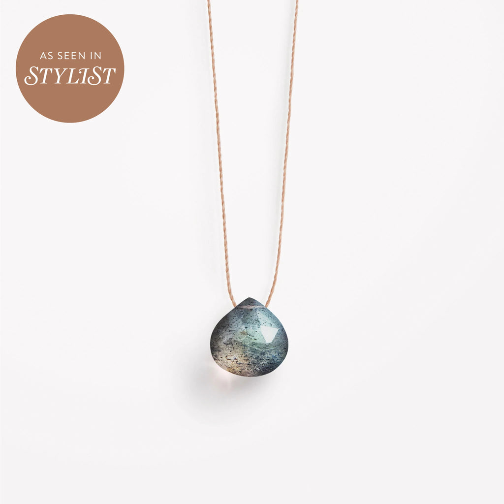 Crystal Minimal Necklace | Iridescent Labradorite - NØRDEN