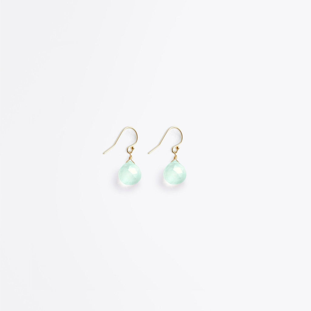 Crystal Drop Earrings | Sea Glass Chalcedony - NØRDEN