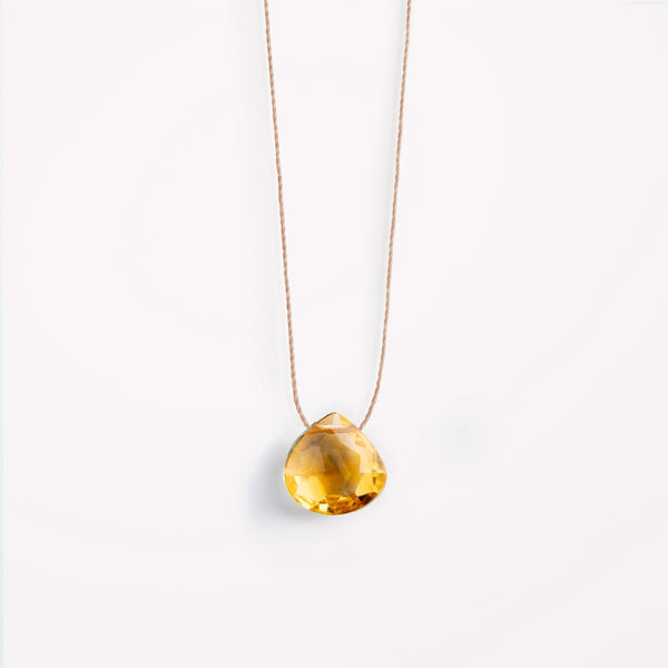 Crystal Minimal Necklace | Citrine - NØRDEN