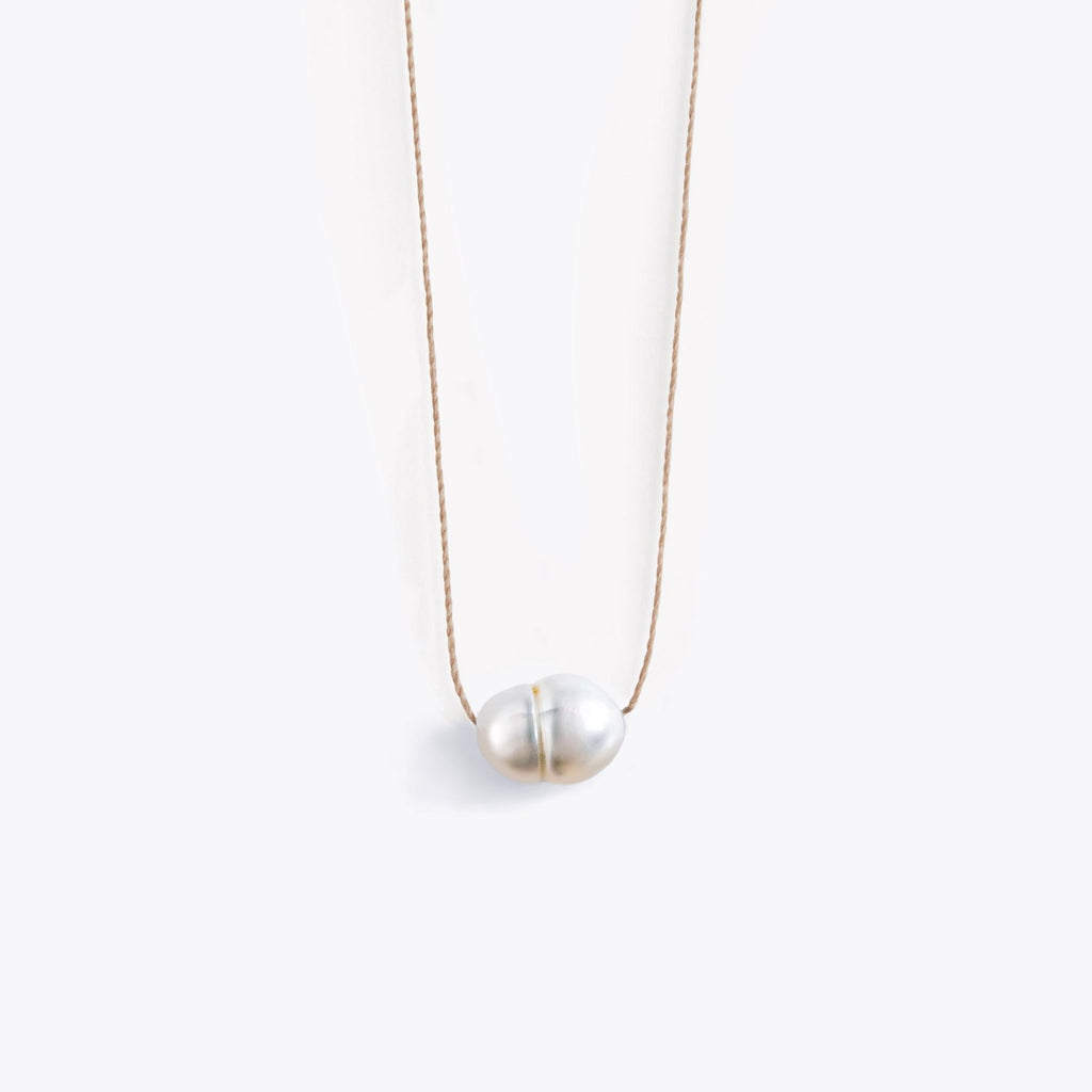 Gold Minimal Necklace | White Pearl - NØRDEN