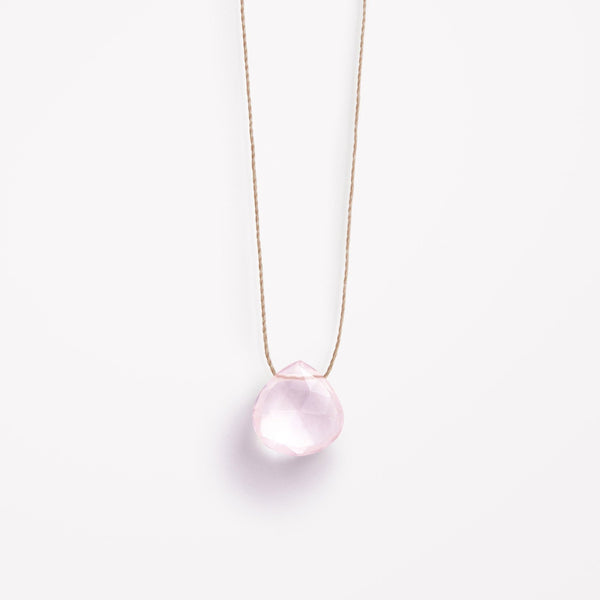 Crystal Minimal Necklace | Rose Quartz - NØRDEN